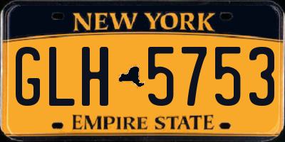 NY license plate GLH5753