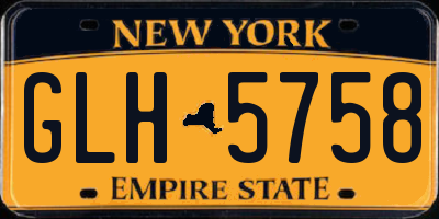 NY license plate GLH5758