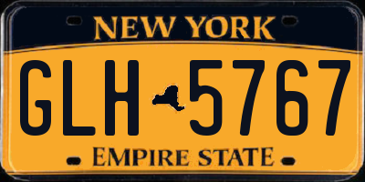 NY license plate GLH5767