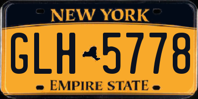NY license plate GLH5778