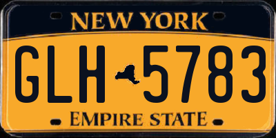 NY license plate GLH5783