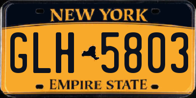 NY license plate GLH5803