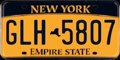 NY license plate GLH5807