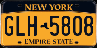 NY license plate GLH5808