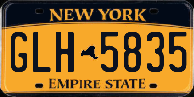 NY license plate GLH5835