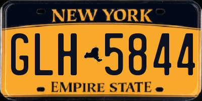 NY license plate GLH5844