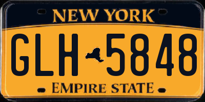 NY license plate GLH5848