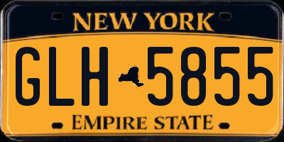 NY license plate GLH5855