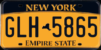 NY license plate GLH5865