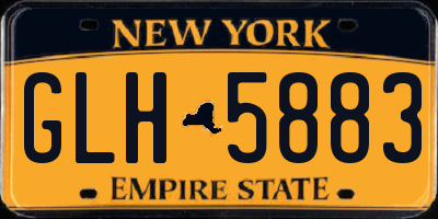 NY license plate GLH5883