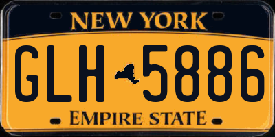 NY license plate GLH5886