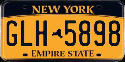 NY license plate GLH5898