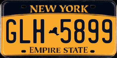 NY license plate GLH5899