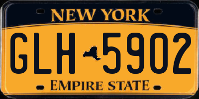 NY license plate GLH5902