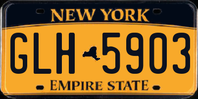 NY license plate GLH5903
