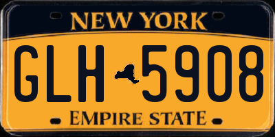 NY license plate GLH5908