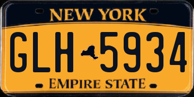 NY license plate GLH5934