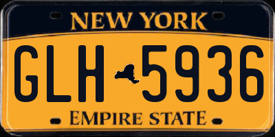 NY license plate GLH5936