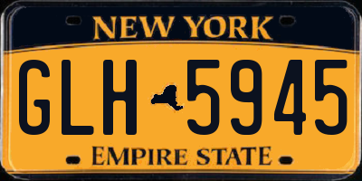 NY license plate GLH5945