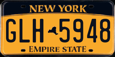 NY license plate GLH5948