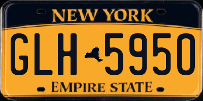 NY license plate GLH5950
