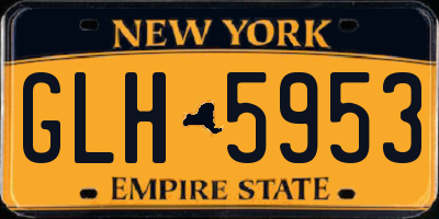 NY license plate GLH5953