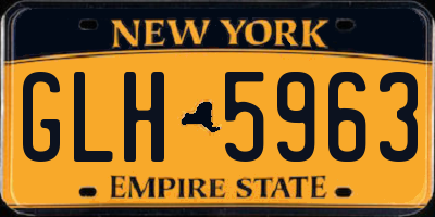 NY license plate GLH5963