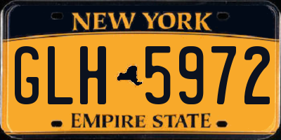 NY license plate GLH5972