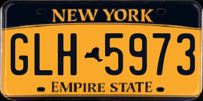 NY license plate GLH5973