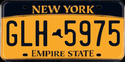 NY license plate GLH5975