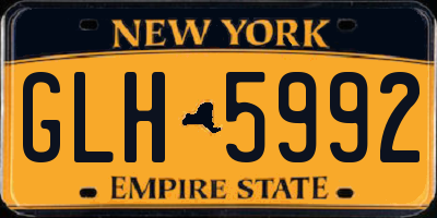 NY license plate GLH5992