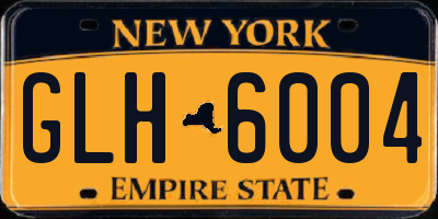 NY license plate GLH6004
