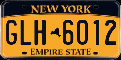 NY license plate GLH6012
