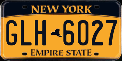 NY license plate GLH6027