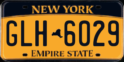 NY license plate GLH6029