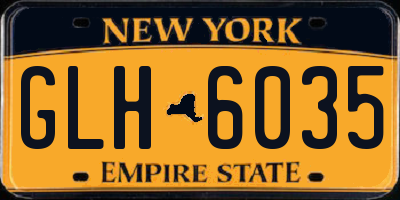 NY license plate GLH6035