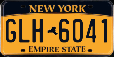 NY license plate GLH6041