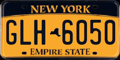 NY license plate GLH6050