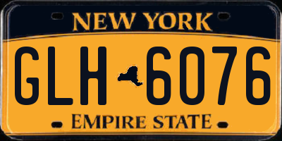 NY license plate GLH6076