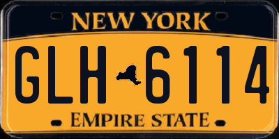 NY license plate GLH6114