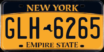 NY license plate GLH6265
