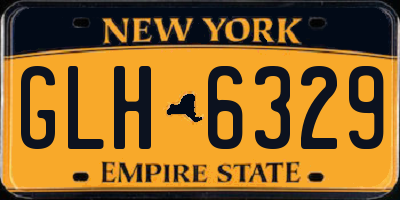 NY license plate GLH6329