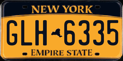 NY license plate GLH6335