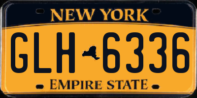NY license plate GLH6336