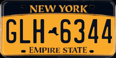 NY license plate GLH6344