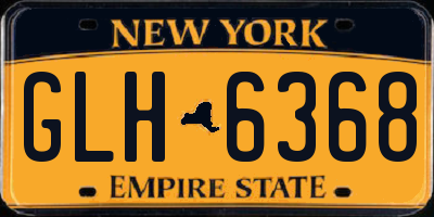 NY license plate GLH6368