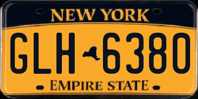 NY license plate GLH6380