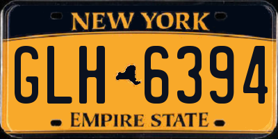 NY license plate GLH6394