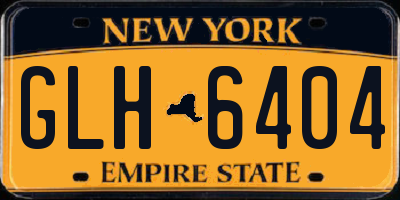 NY license plate GLH6404