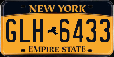 NY license plate GLH6433